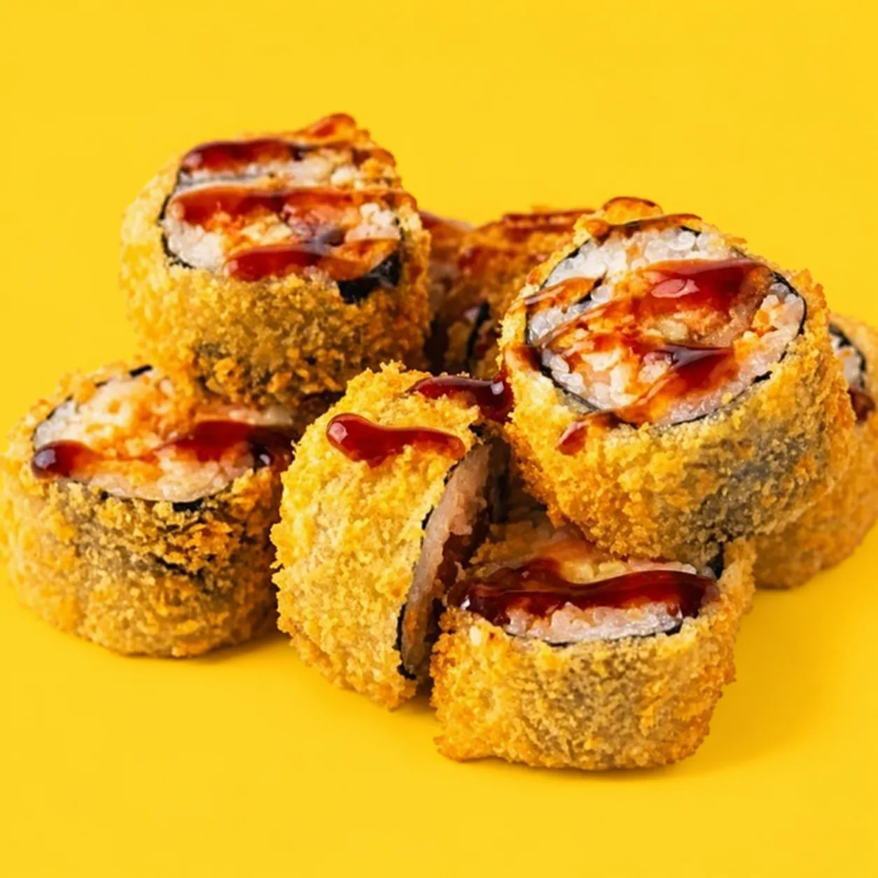 Жаренный с угрём и курицей